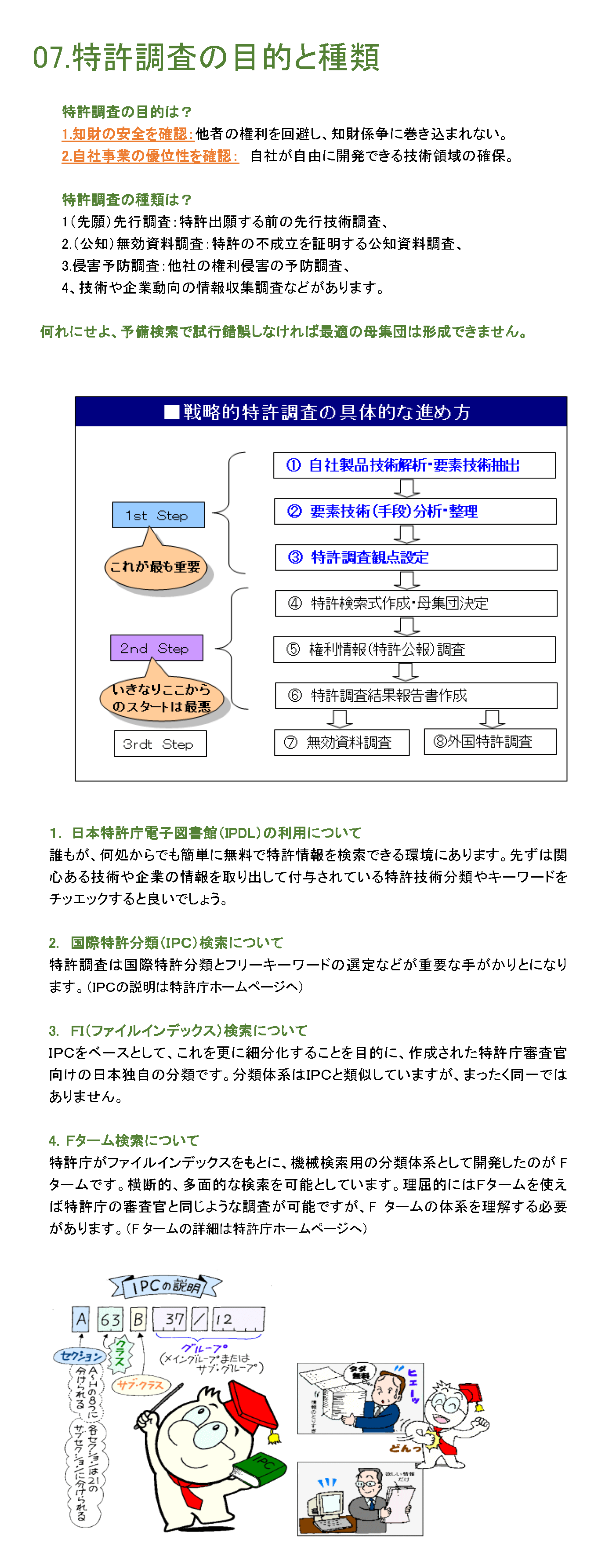 特許調査の目的と種類