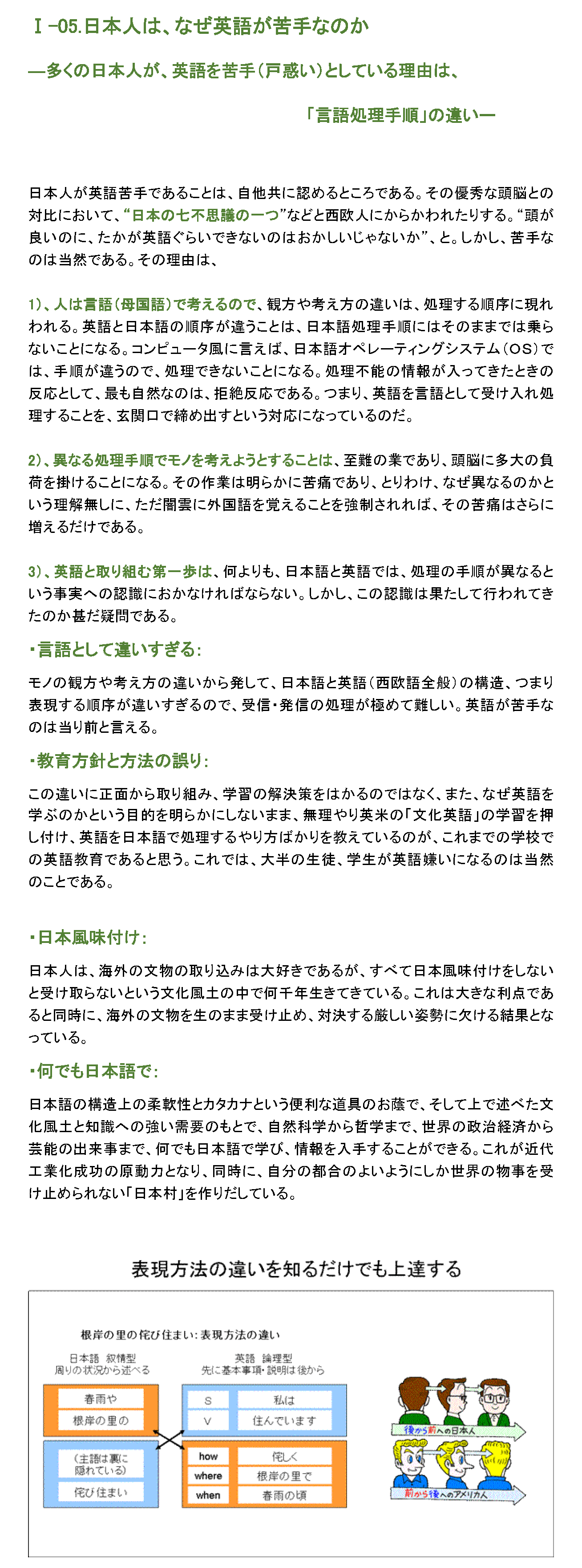 日本人は、なせ英語が苦手なのか